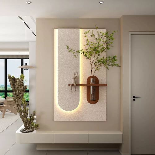 Vase mural moderne avec lumière LED