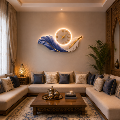 Horloge Murale LED Plume Luxe